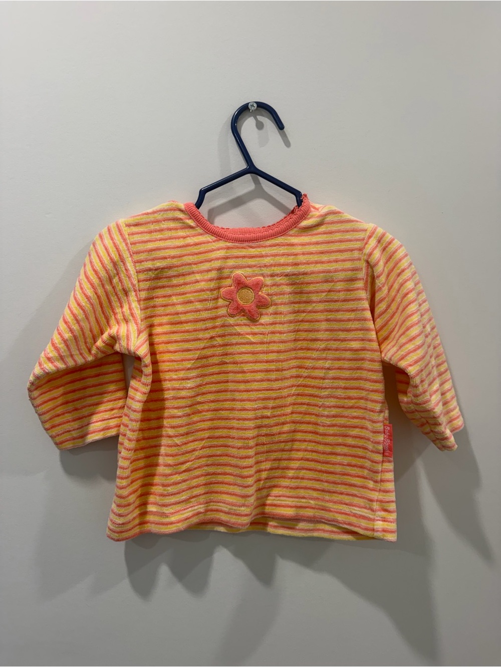 Vintage OshKosh B'gosh Striped Flower Long Sleeve Top 12M Girls
